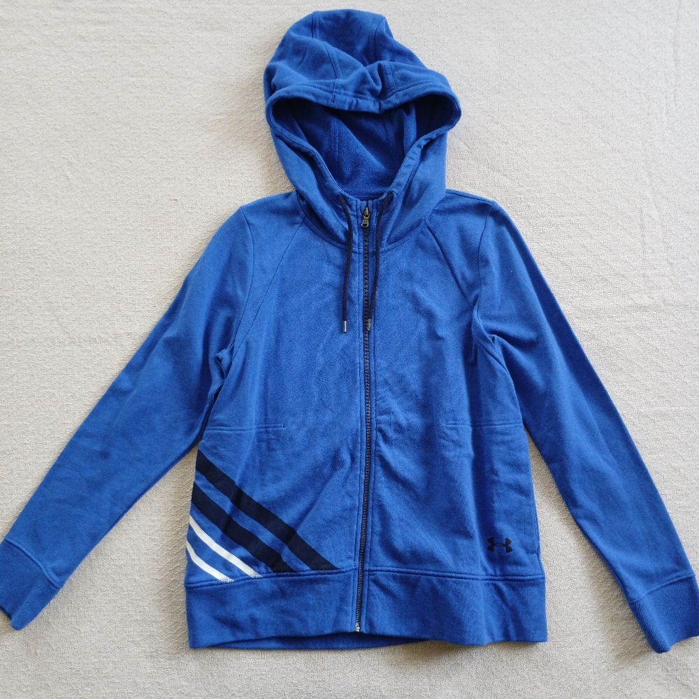 under armour ♡ french terry full zip hoodie medium athleisure collegiate sporty